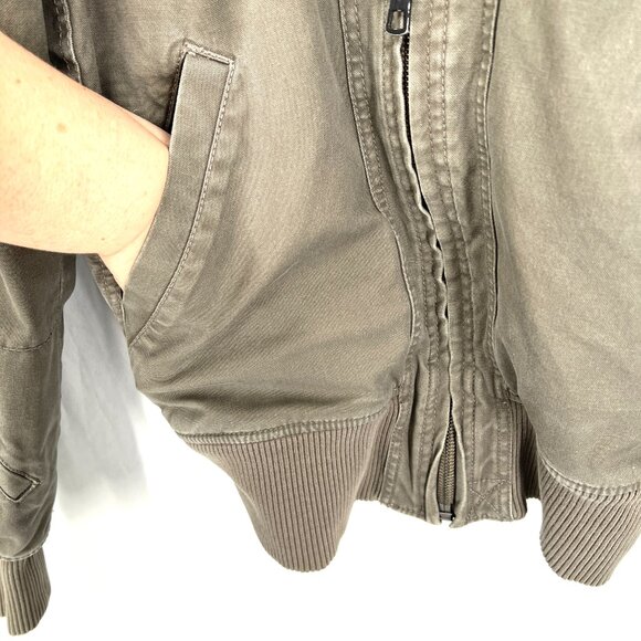 Diesel jacket night flyers aviator bomber flak jacket army green canvas boho M - Picture 10 of 12